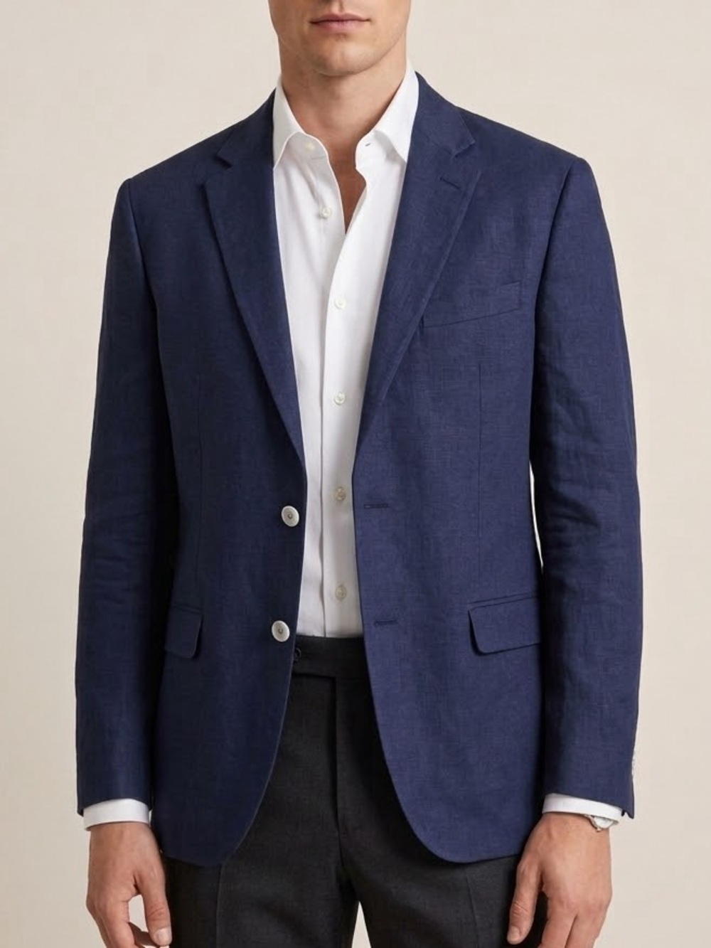 Ralph Lauren Linen Blazer Men’s Size 42R Navy Blue